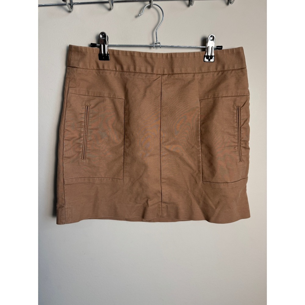 Gap Womens Tan Square Pocket Mini Skirt 4 Preppy Casual Neutral Utility